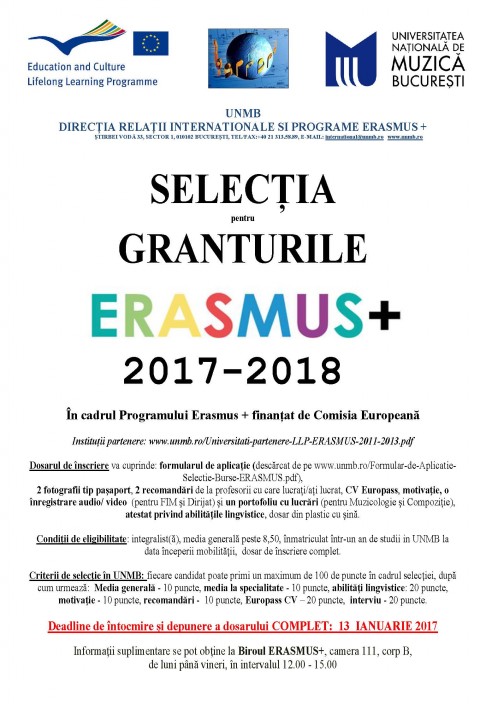 Afis selectie ERASMUS 2017 - 2018 (1)